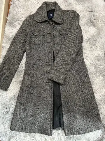 GAP 그레이 트위드 코트 약 85cm