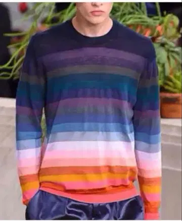 Paul Smith 멀티 컬러 보더 니트 스웨터 M 사이즈