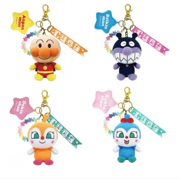 호빵맨 만마루 참 키링 4종 컴플리트 세트