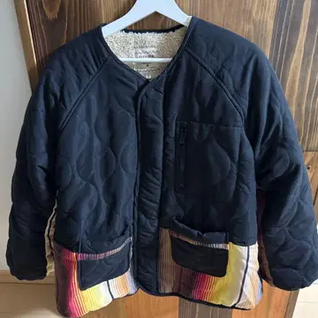 티티카카 보아 자켓 자카드 x 퀼트 콤비 퀼팅 숏코트