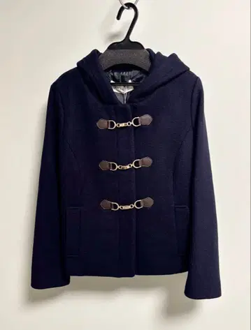 미슈마슈 숏 더플 울 코트 네이비 새상품