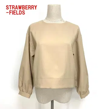 A6735 스트로베리 필드 긴팔 상의 블라우스 베이지 F