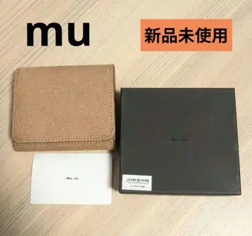 새상품 mu 리사이클 가죽 접이식 지갑