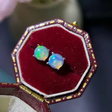 천연 오팔 5mm 귀걸이 S925 심플한 디자인