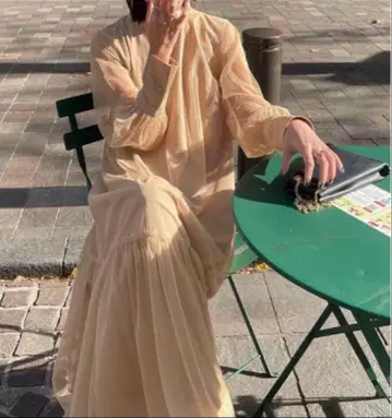 CAPRICIEUX LEMAGE 튤 하이넥 원피스