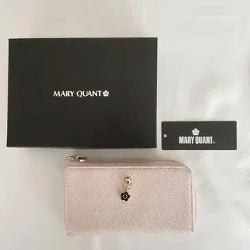 마리콴트 키케이스 L자 지퍼 라메 필름 핑크