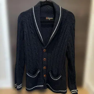 네이비 케이블 짜임 가디건 M