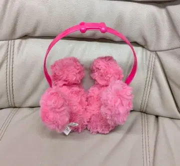 겨울 디즈니 미키마우스 핑크 귀도리 (귀마개) 복슬복슬