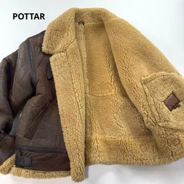 POTTAR 무스탕 자켓 무스탕 B-3 플라이트 자켓 양가죽 계열