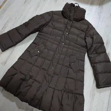 브라운 퀼팅 롱 다운 자켓 13호