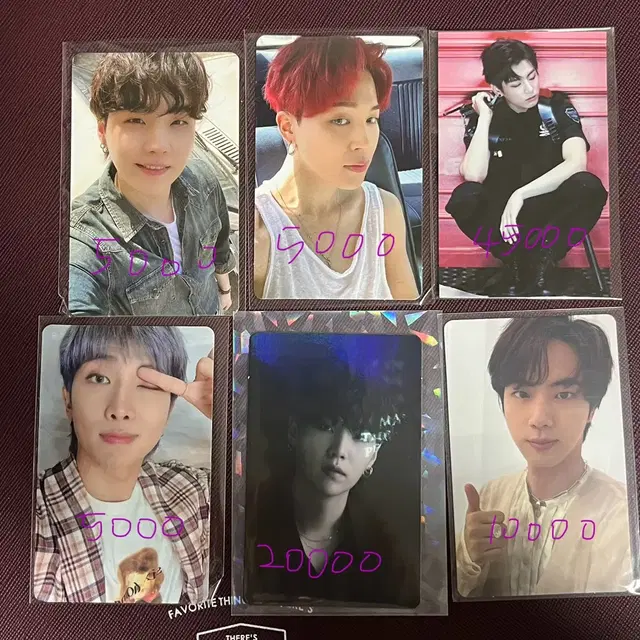 방탄소년단 포토카드 (개별 판매)