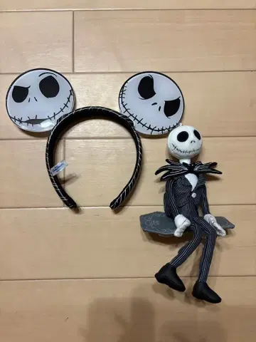 나이트메어 비포 크리스마스 잭 어깨 위 봉제 인형 잭 머리띠