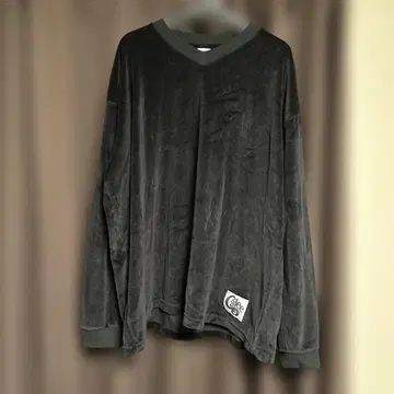 CALEE 벨로아 드롭 숄더 긴팔 T셔츠 L