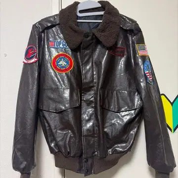 다크 브라운 가죽 자켓 보아 옷깃