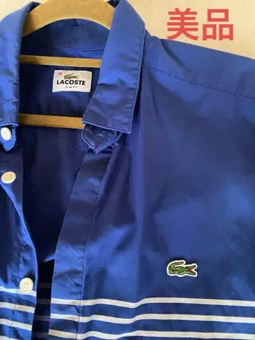 LACOSTE 스트라이프 버튼 다운 셔츠 S (긴팔)