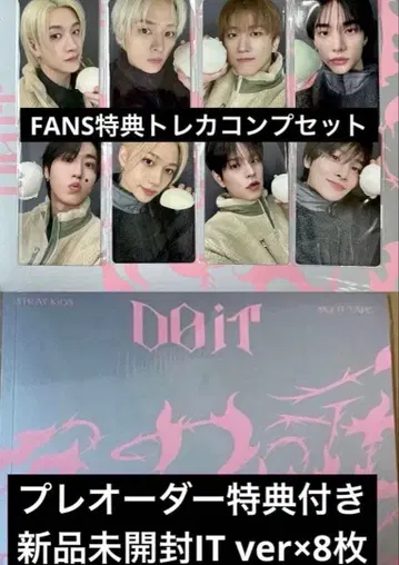 stray kids doit 특전 트레이딩 카드 + CD 8장 컴프 세트