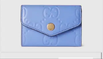 GG 패턴 파랑 가죽 카드 케이스