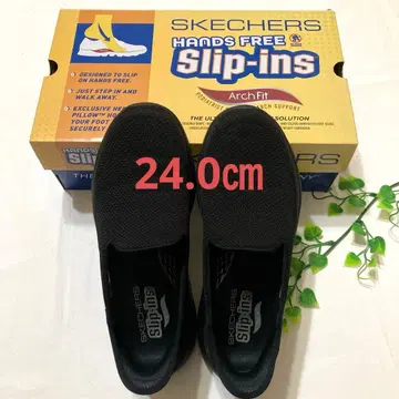 새상품급 [스케쳐스] 슬립인즈 아치핏 블랙 24cm