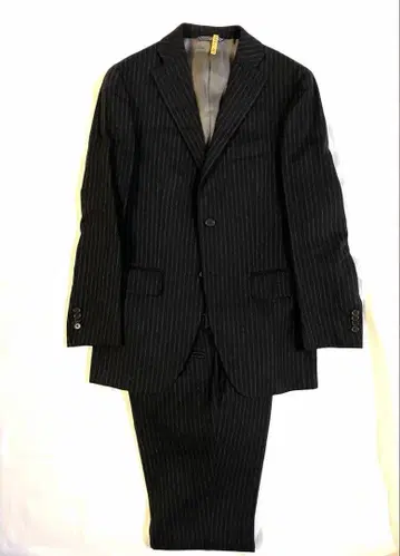 더 수트 컴퍼니 스트라이프 수트 세트 170-8drop 차콜