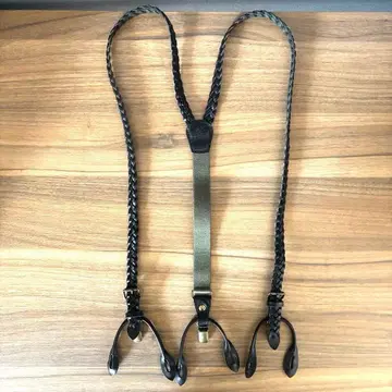 graphzero 그래프제로 뜨개질 메쉬 가죽 서스펜더 M 블랙