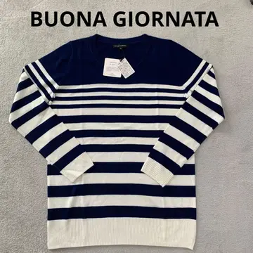 BUONA GIORNATA 보더 니트 스웨터 F 사이즈
