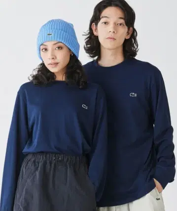 Lacoste 네이비 긴팔 티셔츠 M 사이즈
