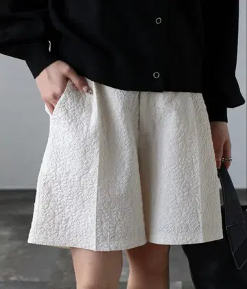 자카드 숏팬츠 화이트&블랙 2세트