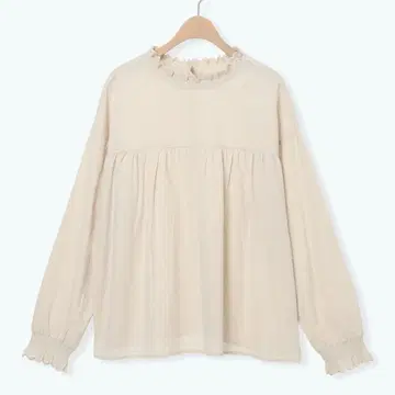 새상품 SM2 사만사 모스모스 레이스 셔링 2WAY 블라우스 베이지