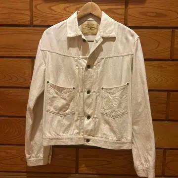 STEVENSON OVERALL CO. 화이트 데님 자켓 사이즈 40