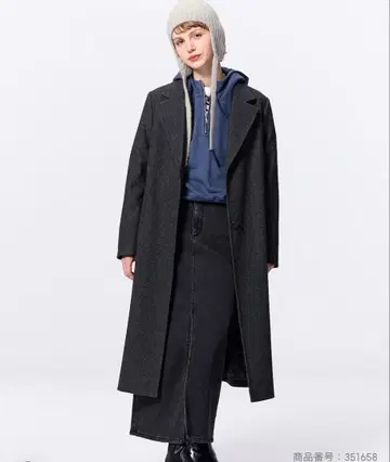 GU 지유 코지 멜톤 테일러드 코트