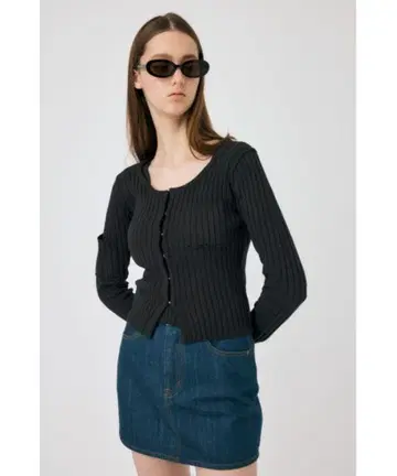 [ MOUSSY ] RIB KNIT 가디건 & 탱크탑