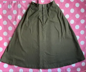 랄프 로렌 올리브 그린 플레어 스커트 빈티지