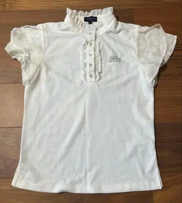 미사용 새상품 키스온더그린 골프웨어 화이트 반팔 여성용