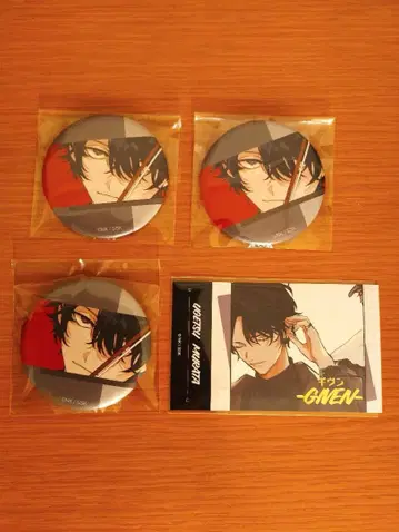 기븐 전시회 카페 캔뱃지 캐릭터 배지 컬렉션 금박 카드 우게츠