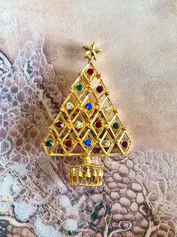 EISENBERG ICE 크리스마스 트리 브로치