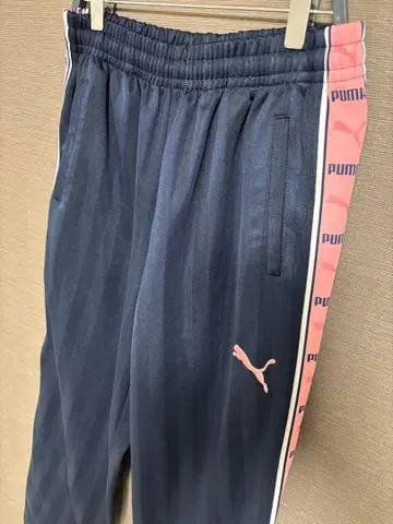 [새상품급] 푸마 저지 하의 네이비 핑크 사이드 라인 푸저