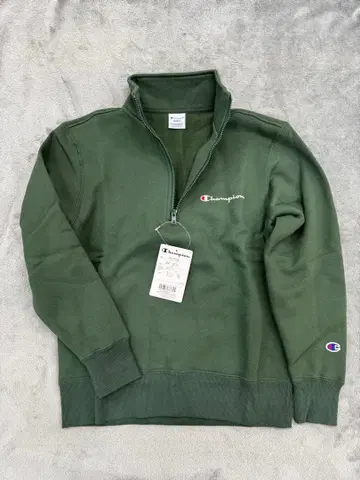 [ 새상품 ] Champion 하프 지퍼 트레이닝복 올리브 그린
