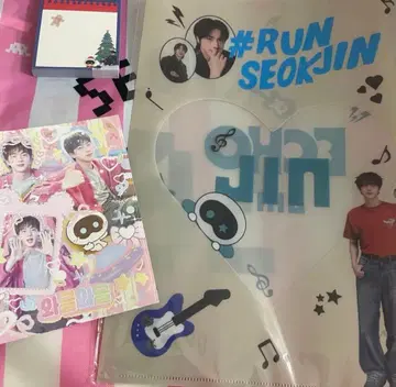 BTS JIN 진 생일 샵 냅색 클리어 파일 메모