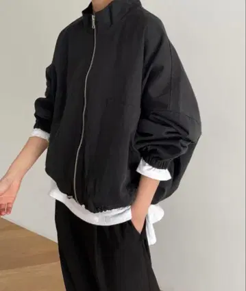 CANAL JEAN El mar 코튼 스탠드 카라 블루종