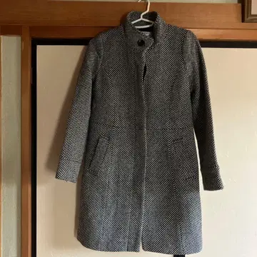 NATURAL BEAUTY BASIC 체크 무늬 코트 S