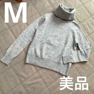유니클로 캐시미어 100% 터틀넥 니트 그레이 M 새상품급!