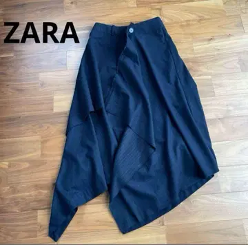 [ 새상품급 ] ZARA 비대칭 랩스커트 롱 스커트 네이비