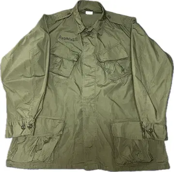 [ 레어 ] 미사용 60's 정글 퍼티그 자켓 2nd 뒷면 스텐실