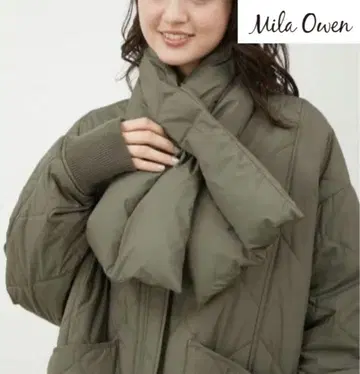 새상품급 Mila Owen 프렌치 다운 머플러