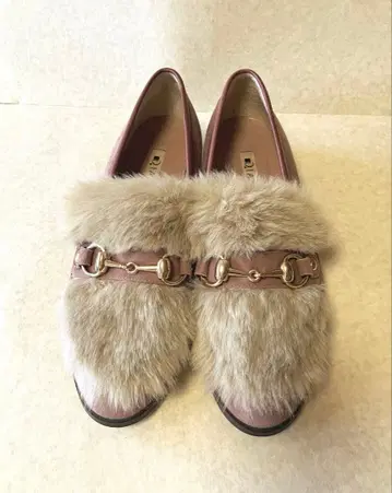 DIANA 퍼 로퍼 핑크