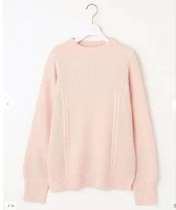 [택 포함 새상품] 워셔블 수플레 보틀넥 니트 살몬 핑크