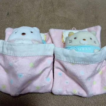 스미코구라시 시로쿠마 고양이 이불 테노리 봉제 인형 세트