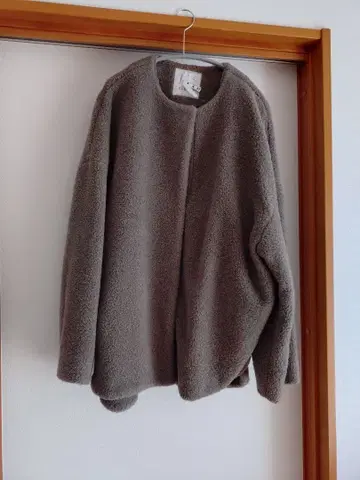 cloche 노카라 보아 자켓 코트