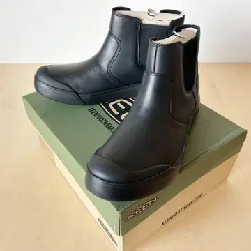 킨 KEEN 블랙 사이드 고어 부츠 ELENA CHELSEA 28cm
