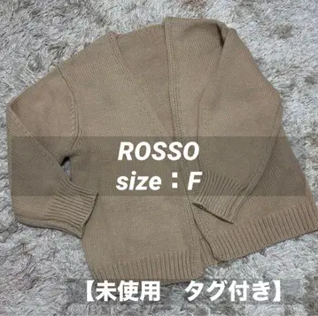 새상품 미사용 ROSSO 니트 가디건 택 포함 여성용 베이지